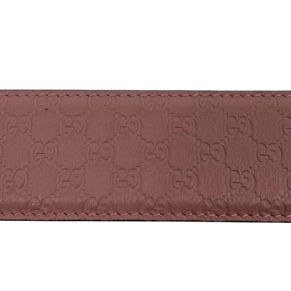 Gucci Microguccissima Monogram Wide Leather Belt Pink Size 85/34 - Picture 8 of 11
